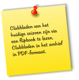 Clubbladen van het huidige seizoen zijn via een flipbook te lezen. Clubbladen in het archief in PDF-formaat.